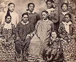 Tahitians in missionary robes