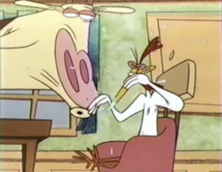 Cow (left) and her older brother Chicken (right).