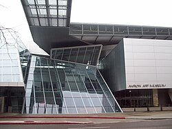 Frontal view of the Akron Art Museum