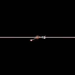 Orbit of Pluto – ecliptic view. This "side view" of Pluto's orbit (in red) shows its large inclination to the ecliptic. Neptune is seen orbiting close to the ecliptic.