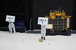 The SLIM lander with LEV-1 and LEV-2 (Sora-Q) rovers