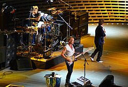 The Police performing in August 2007 during their reunion tour