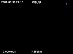 Animation of Wilkinson Microwave Anisotropy Probe's trajectory from 1 July 2001 to 7 April 2009 WMAP · Earth