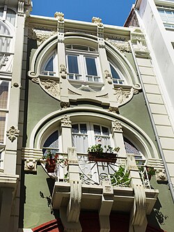 Art Nouveau building in the Magdalena neighbourhood, designed by Rodolfo Ucha
