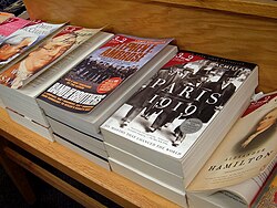 Books on a table in a Borders store in Georgia, USA. Borders stores started closing in 2010.