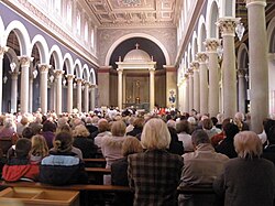 Good Friday service in a Catholic church, Ireland