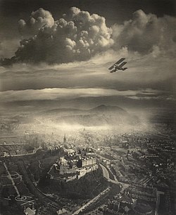 Alfred Buckham's "Aerial View of Edinburgh", from about 1920