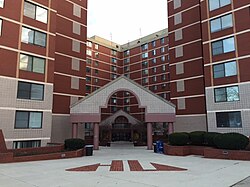 Howard University Towers East is one of the graduate student dormitories on campus.