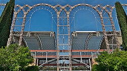 Pavilion of the Future, Seville Expo'92: the first completed new building using post-tensioned stone
