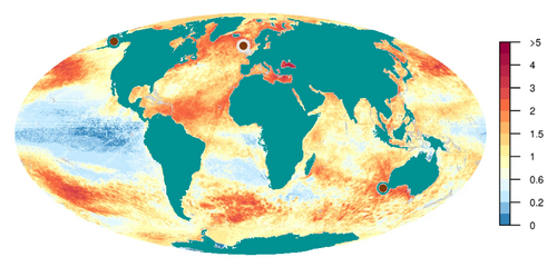 Global cumulative human impact on the ocean[175]