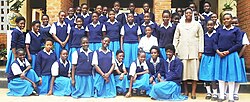 Pupils at the St Monica's Girls Secondary School in Chipata, Eastern Province