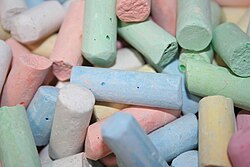 Chalk in different colors