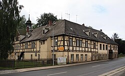 Erla Ironworks, metalworking factory − Herrenhof of the old hammer mill in Schwarzenberg (Ore Mountains)