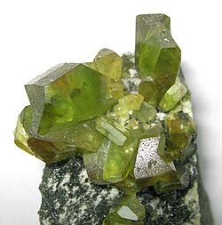 Green titanite crystal cluster from the Tormiq Valley, Haramosh Mountains, Pakistan