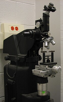 A Vickers hardness tester
