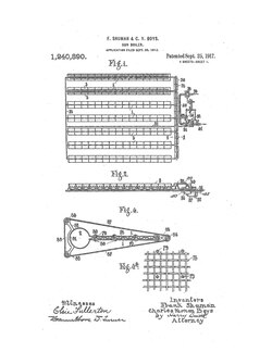 1917 patent drawing of Shuman's solar collector