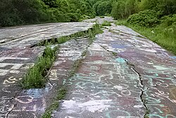 Abandoned section of Pennsylvania Route 61 above a coal seam fire