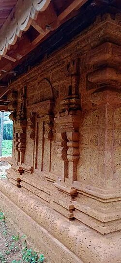 Traditional laterite temple in Kerala