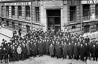 Dagens Nyheter staff at Klara Västra 1914