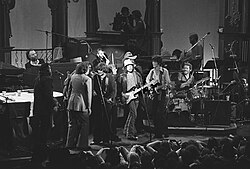 The Band with guests at the Last Waltz concert. Photo: David Gans