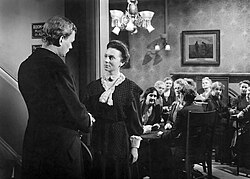 Promotional photograph of Joseph Cotten and Agnes Moorehead in the excised concluding scene of The Magnificent Ambersons