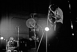 The Band in Hamburg, 1971: (left to right) Manuel, Danko, Robertson, and Helm