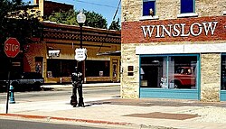 Standin' on the Corner Park and mural in Winslow, Arizona