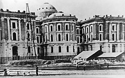 The California State Capitol, built between 1860 and 1874, shown here under construction in 1868