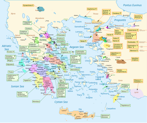 Map of Homeric Greece
