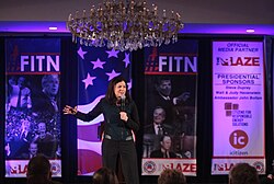 Senator Ayotte speaking at the 2016 FITN (First in the Nation) Town Hall hosted by the New Hampshire Republican Party