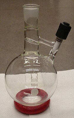 A Straus flask often called a solvent bomb. "Solvent bomb" is any Schlenk bomb dedicated to storing solvent. It is the construction of the flask neck which makes a Straus flask unique.