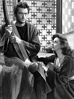 Peck alongside co-star Susan Hayward in David and Bathsheba