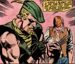 Speedy's habit revealed. Art by Dick Dillin.
