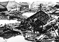 Effect of the tsunami at Kamaishi, Japan