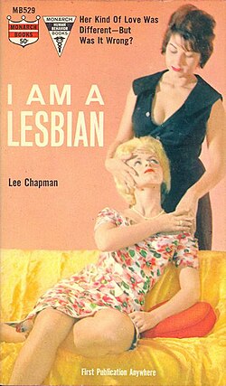 Cover of I Am a Lesbian published by Bradley under the pseudonym Lee Chapman. Monarch Book, 1962.