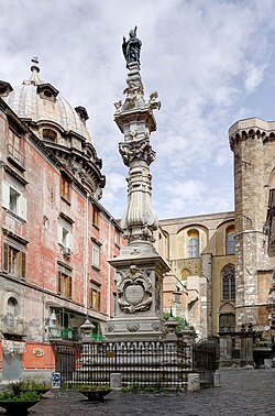 The spire of the Cattedrale di San Gennaro (Naples Cathedral)