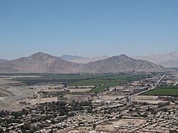 Irrigated fields in the outskirts Copiapó.