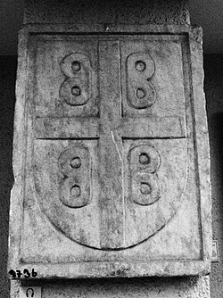 Relief with the tetragrammatic cross as imperial arms, in the Istanbul Archaeological Museum