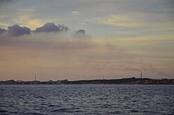 Acid clouds can grow on SO2 emissions from refineries, as seen here in Curaçao.