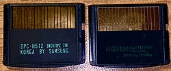 xD cards were either made in Korea by Samsung (left) or in Japan by Toshiba (right)