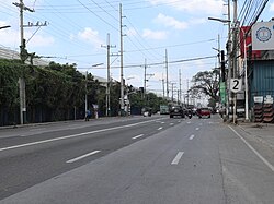The highway with the N2 reassurance marker in Malolos, Bulacan