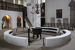 The baptismal font at Lübeck Cathedral, Germany