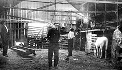 From left to right, the lynching of killer-for-hire Jim Miller and three others in Ada, Oklahoma, on April 19, 1909