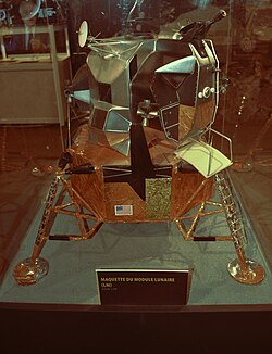 Scale model of the Apollo Lunar Module at the Euro Space Center in Belgium