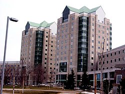 North and South Residences, from southwest on Oval