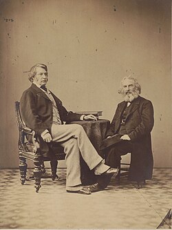 Longfellow and his friend Senator Charles Sumner