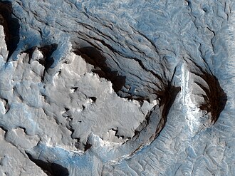 This image shows an arcuate ridge in Terra Meridiani.