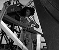 Marian Anderson christens the SS Booker T. Washington, the first large oceangoing ship named for an African American.