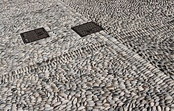 Cobblestone in Rhodes, Greece