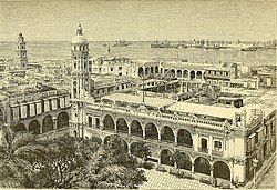 Veracruz city center in 1876